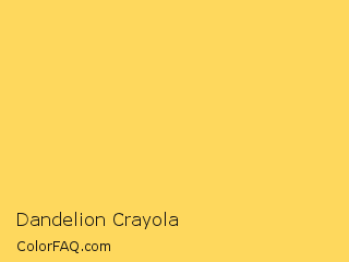 CIELab 87.472,-0.117,63.766 Dandelion Crayola Color Image