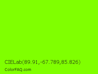 CIELab 89.91,-67.789,85.826 Color Image