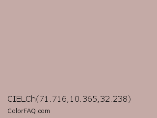 CIELCh 71.716,10.365,32.238 Color Image