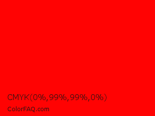 CMYK 0,99,99,0 Color Image
