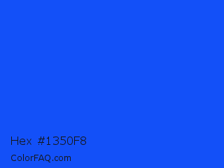 Hex #1350f8 Color Image