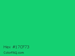 Hex #17cf73 Color Image
