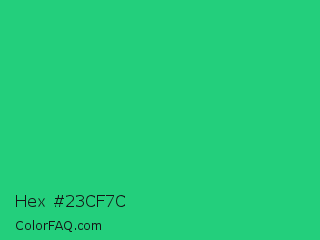 Hex #23cf7c Color Image