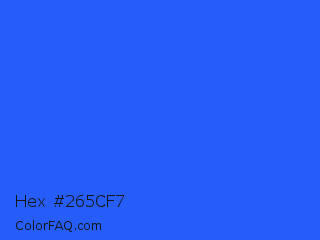 Hex #265cf7 Color Image
