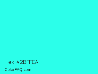 Hex #2bffea Color Image