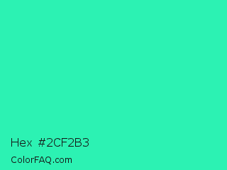Hex #2cf2b3 Color Image