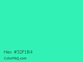 Hex #32f1b4 Color Image
