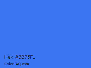 Hex #3b75f1 Color Image