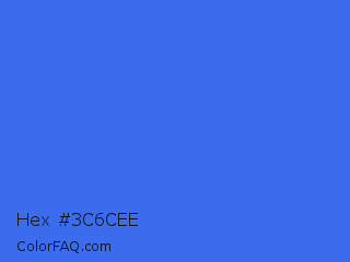 Hex #3c6cee Color Image