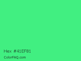 Hex #41ef81 Color Image