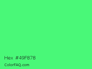 Hex #49f878 Color Image
