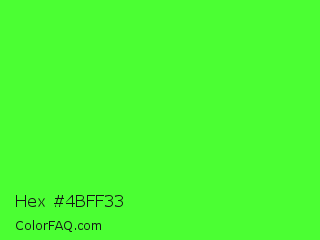 Hex #4bff33 Color Image