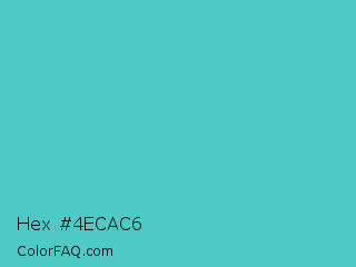 Hex #4ecac6 Color Image