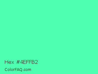 Hex #4effb2 Color Image