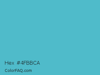 Hex #4fbbca Color Image