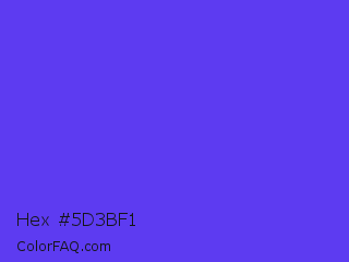 Hex #5d3bf1 Color Image