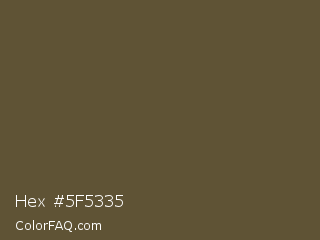 Hex #5f5335 Color Image
