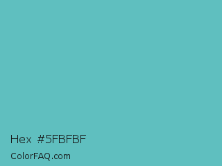 Hex #5fbfbf Color Image
