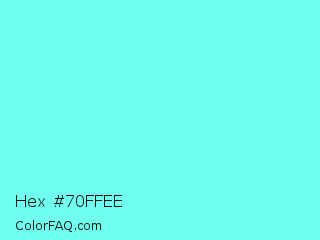 Hex #70ffee Color Image