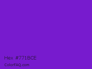 Hex #771bce Color Image