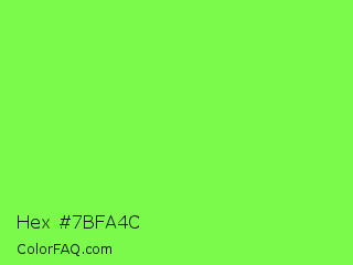 Hex #7bfa4c Color Image