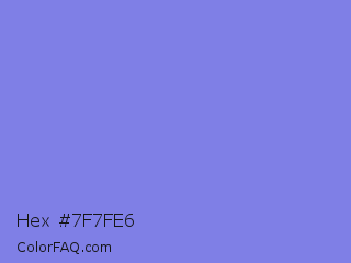 Hex #7f7fe6 Color Image