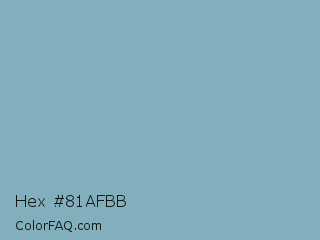 Hex #81afbb Color Image