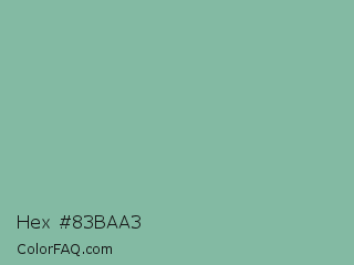 Hex #83baa3 Color Image