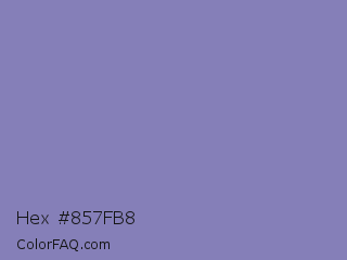 Hex #857fb8 Color Image