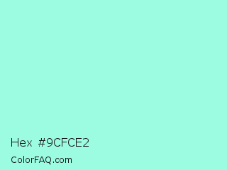 Hex #9cfce2 Color Image