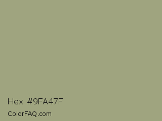 Hex #9fa47f Color Image