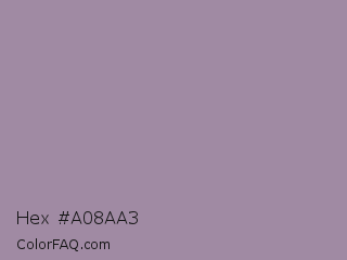Hex #a08aa3 Color Image