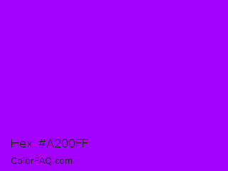 Hex #a200ff Color Image
