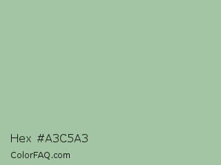 Hex #a3c5a3 Color Image