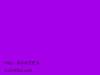Hex #a400ea Color Image