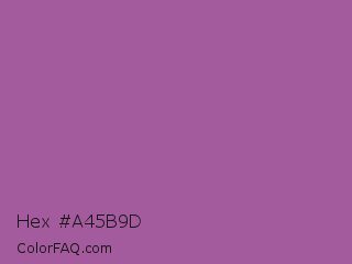 Hex #a45b9d Color Image