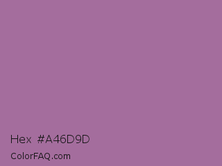 Hex #a46d9d Color Image