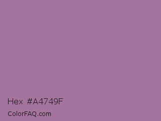 Hex #a4749f Color Image