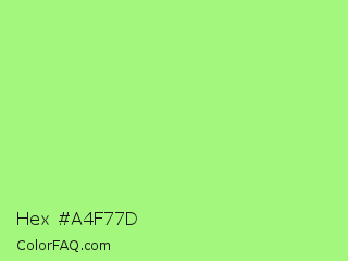 Hex #a4f77d Color Image