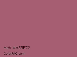 Hex #a55f72 Color Image
