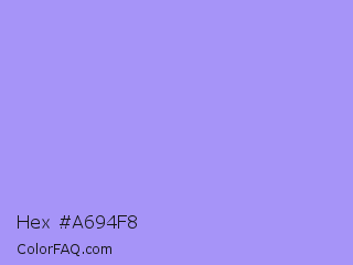 Hex #a694f8 Color Image