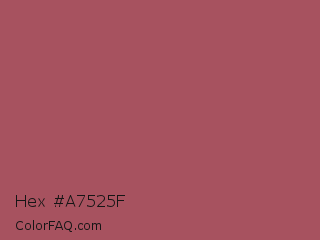 Hex #a7525f Color Image