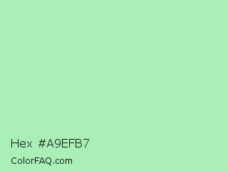 Hex #a9efb7 Color Image