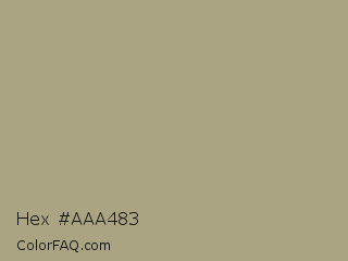 Hex #aaa483 Color Image