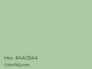 Hex #aacba4 Color Image