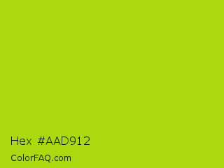 Hex #aad912 Color Image