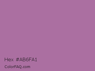 Hex #ab6fa1 Color Image