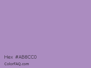 Hex #ab8cc0 Color Image