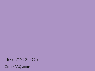 Hex #ac93c5 Color Image