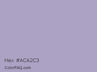 Hex #aca2c3 Color Image